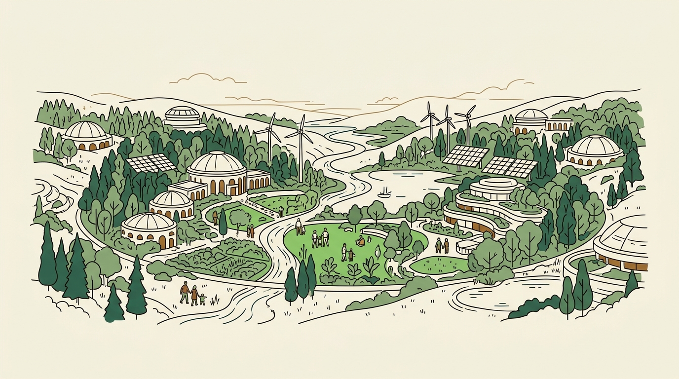 A sustainable habitat where architecture and technology live in harmony with nature